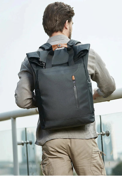 Sac à Dos Roll Top Imperméable USB Explorer – vue 3 – Yokabag