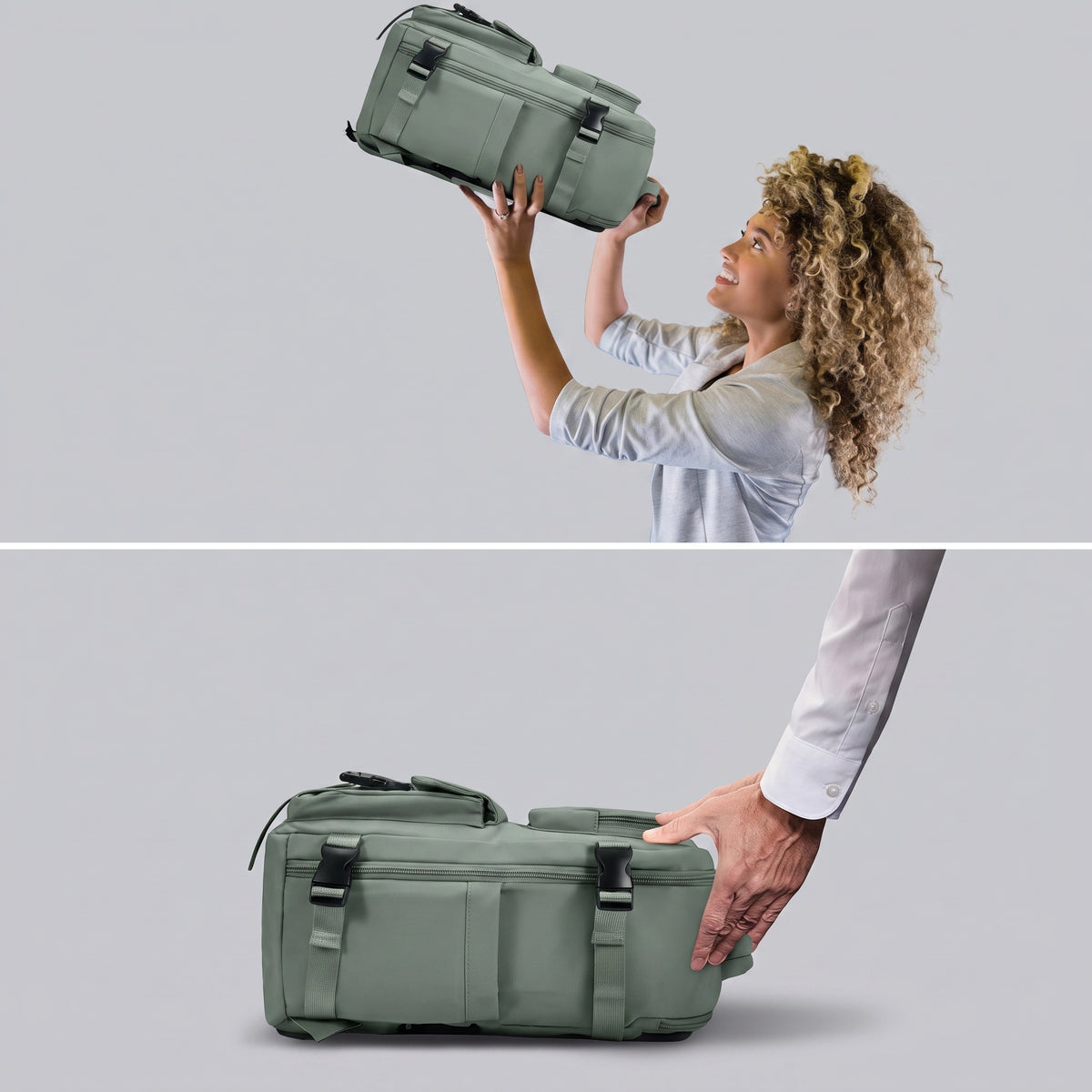 Sac à Dos de Voyage pour Cabine Avion (45x36x20 & 40x20x25) Noir – vue 3 – Yokabag