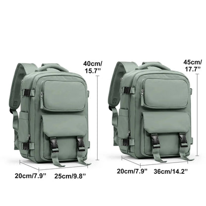Sac à Dos de Voyage pour Cabine Avion (45x36x20 & 40x20x25) Noir – vue 4 – Yokabag