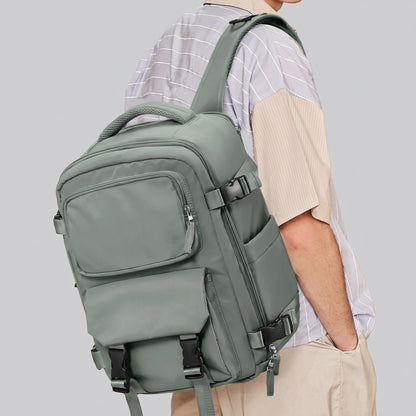 Sac à Dos de Voyage pour Cabine Avion (45x36x20 & 40x20x25) Vert Clair – vue 2 – Yokabag