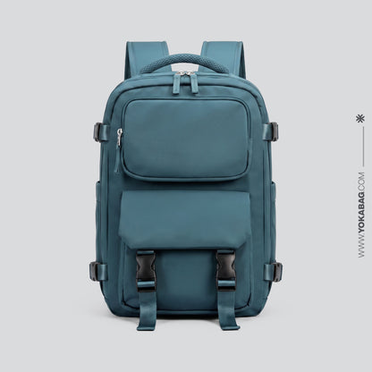 Sac à Dos de Voyage pour Cabine Avion (45x36x20 & 40x20x25) Bleu – vue 9 – Yokabag