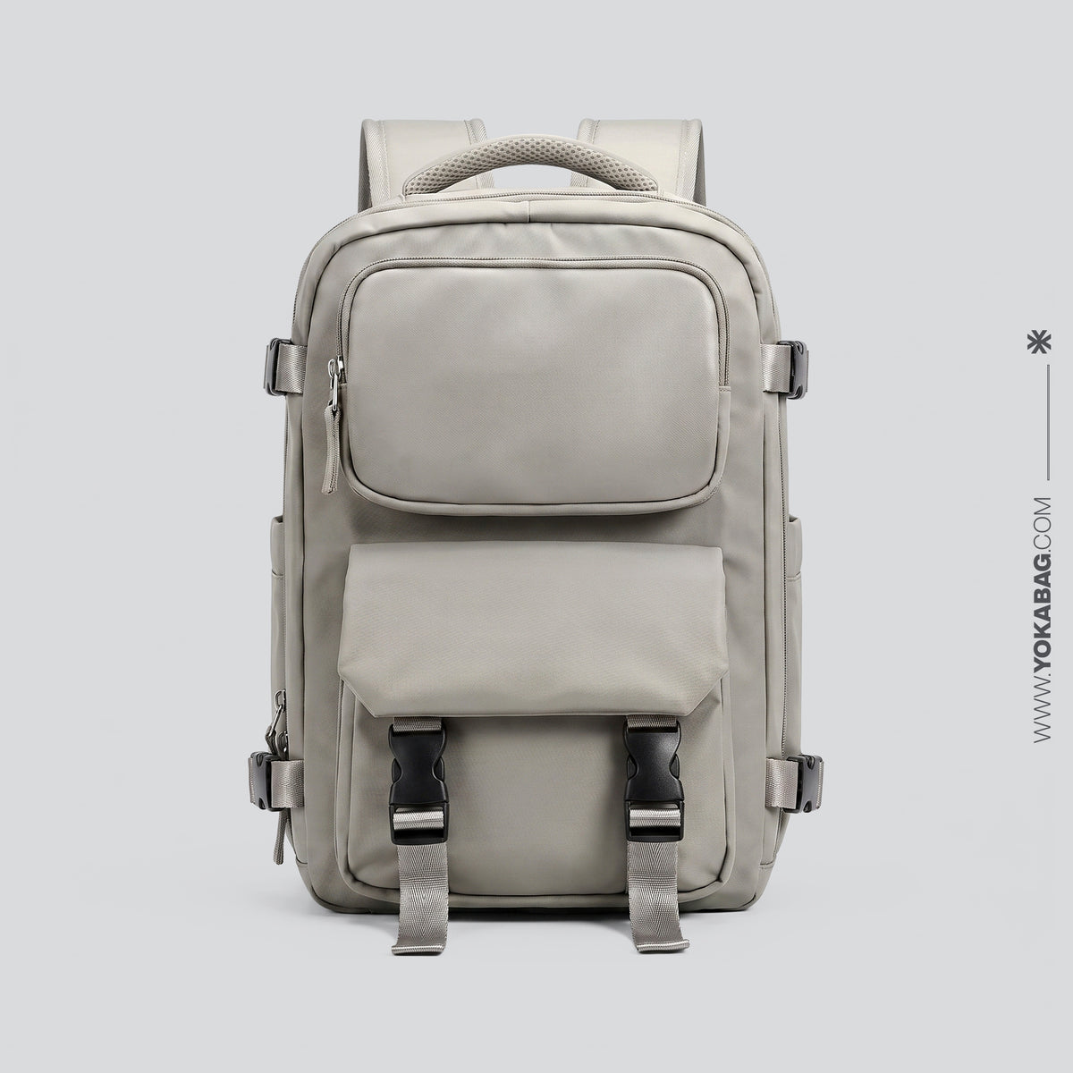 Sac à Dos de Voyage pour Cabine Avion (45x36x20 & 40x20x25) Gris – vue 7 – Yokabag