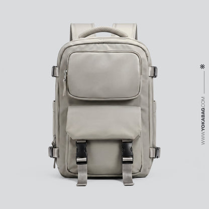 Sac à Dos de Voyage pour Cabine Avion (45x36x20 & 40x20x25) Gris – vue 7 – Yokabag