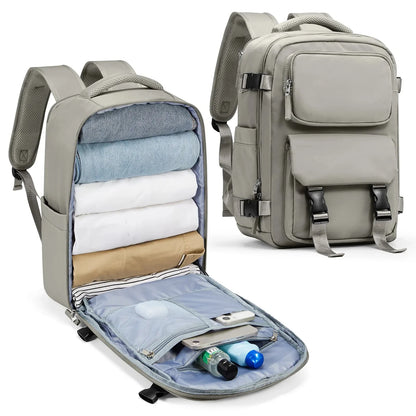 Sac à Dos de Voyage pour Cabine Avion (45x36x20 & 40x20x25) Gris – vue 7 – Yokabag
