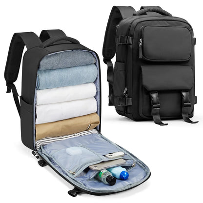 Sac à Dos de Voyage pour Cabine Avion (45x36x20 & 40x20x25) Beige – vue 5 – Yokabag