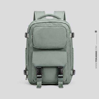 Sac à Dos de Voyage pour Cabine Avion (45x36x20 & 40x20x25) Bleu – vue 10 – Yokabag