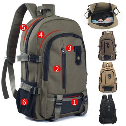 Sac à Dos Toile - Voyage Canvas Noir – vue 2 – Yokabag