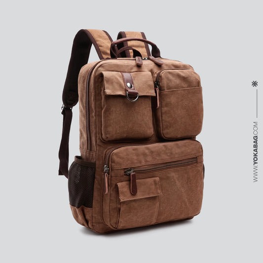 Sac à Dos Toile Vintage - Explorer Multipoches