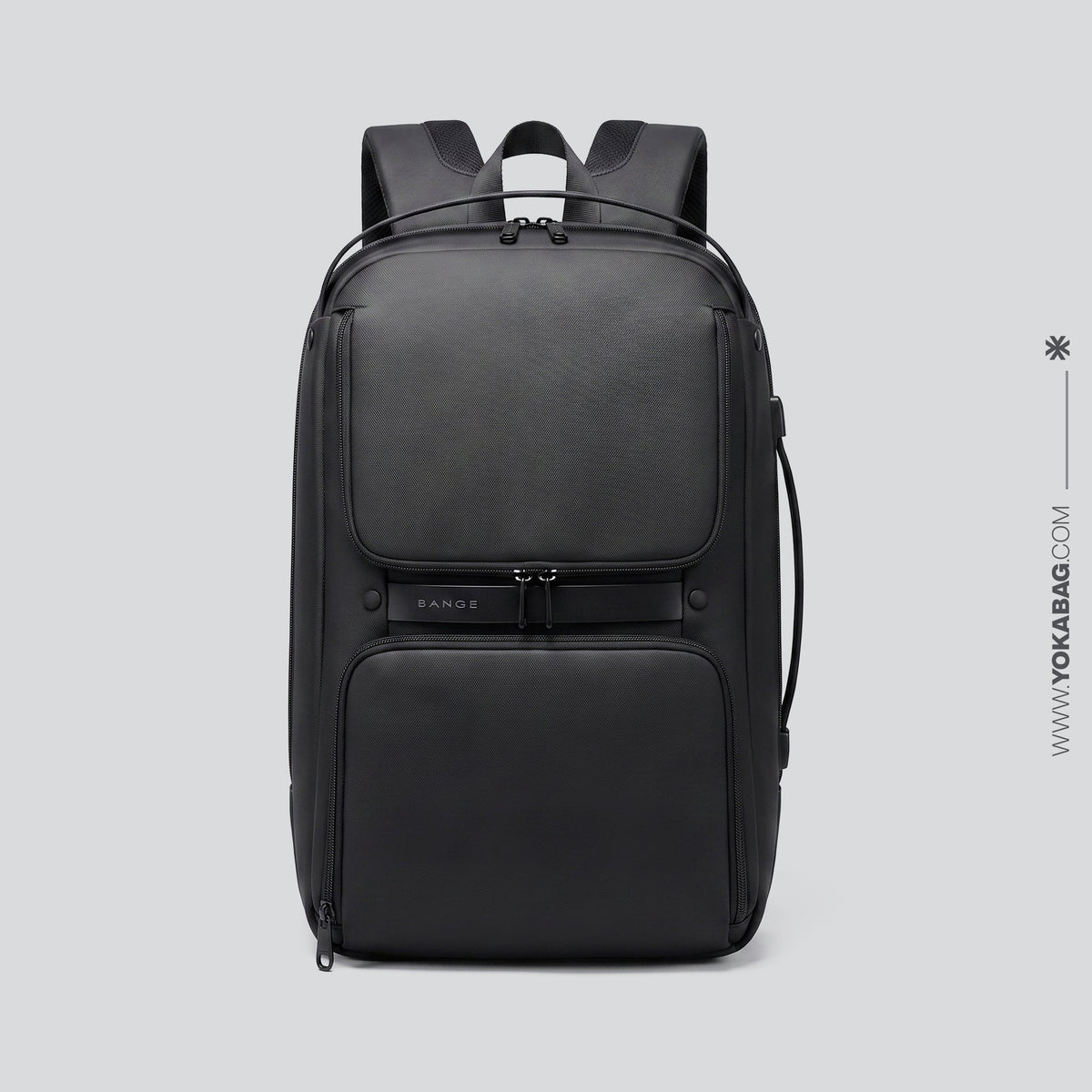 Sac à Dos Voyage Travail Ordinateur 15.6 Pouces Homme Gris – vue 2 – Yokabag