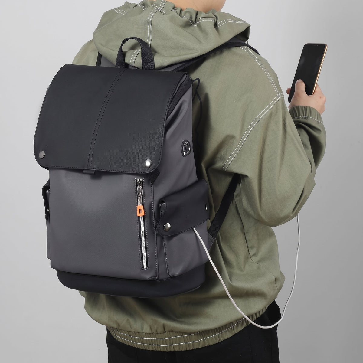 Sac à Dos Citadin - Explorer Gris – vue 2 – Yokabag