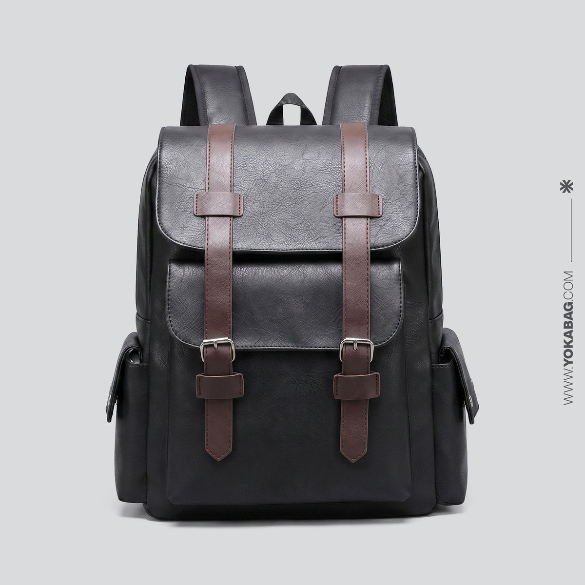 Sac à Dos Vintage - Cartable d'Exploration Marron – vue 2 – Yokabag
