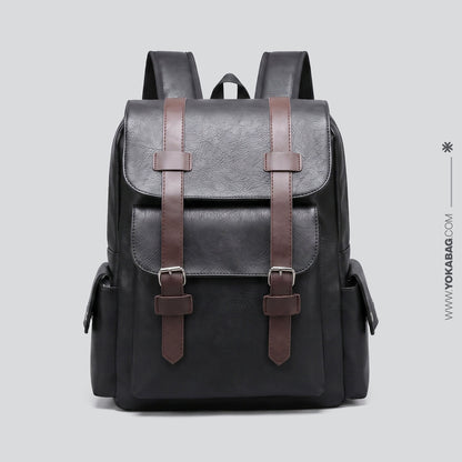 Sac à Dos Vintage - Cartable d'Exploration Marron – vue 2 – Yokabag