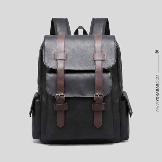 Sac à Dos Vintage - Cartable d'Exploration Marron – vue 2 – Yokabag
