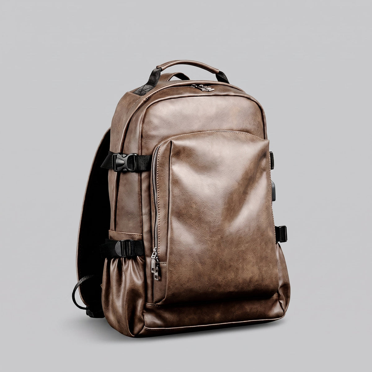 Sac à Dos Vintage Homme pour Voyage d'Affaires (USB) Noir – vue 2 – Yokabag