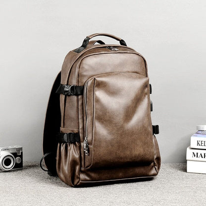 Sac à Dos Vintage Homme pour Voyage d'Affaires (USB) Noir – vue 2 – Yokabag