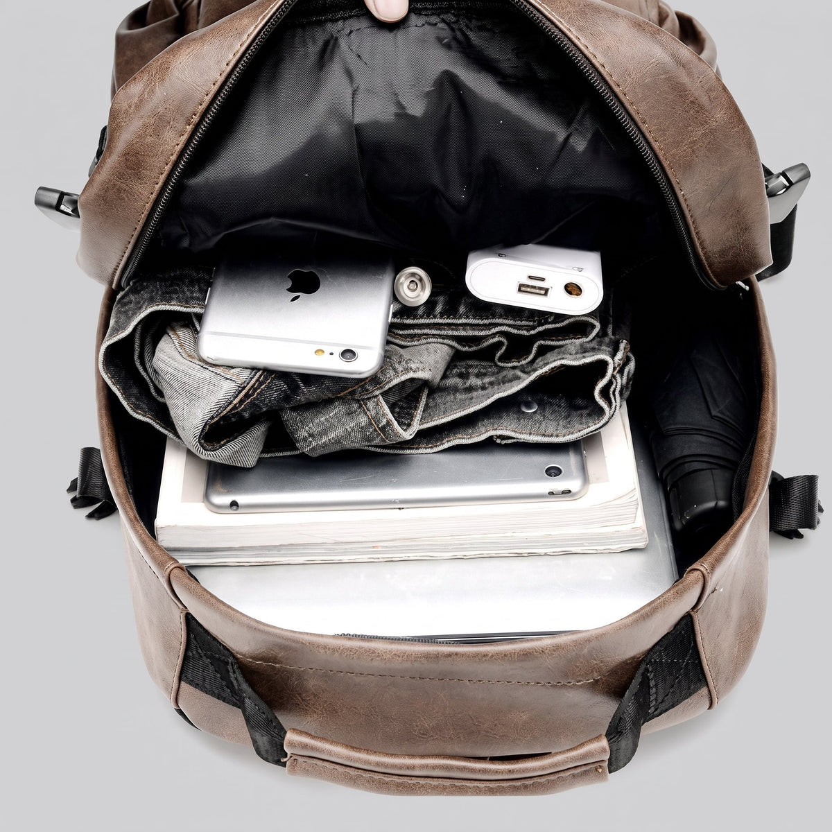 Sac à Dos Vintage Homme pour Voyage d'Affaires (USB) – vue 4 – Yokabag