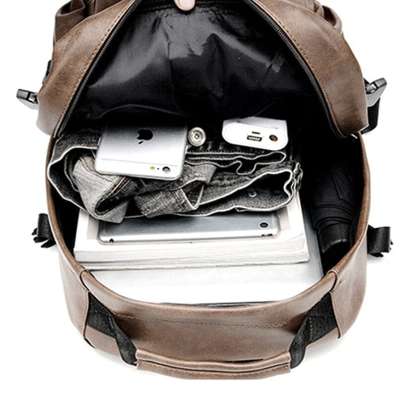 Sac à Dos Vintage Homme pour Voyage d'Affaires (USB) – vue 4 – Yokabag