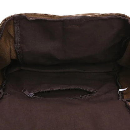 Sac à Dos Vintage Toile Canvas Convertible en Voyage Marron – vue 6 – Yokabag
