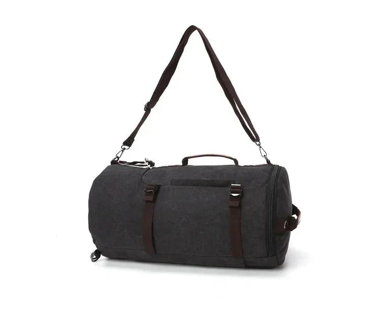 Sac à Dos Vintage Toile Canvas Convertible en Voyage – vue 16 – Yokabag