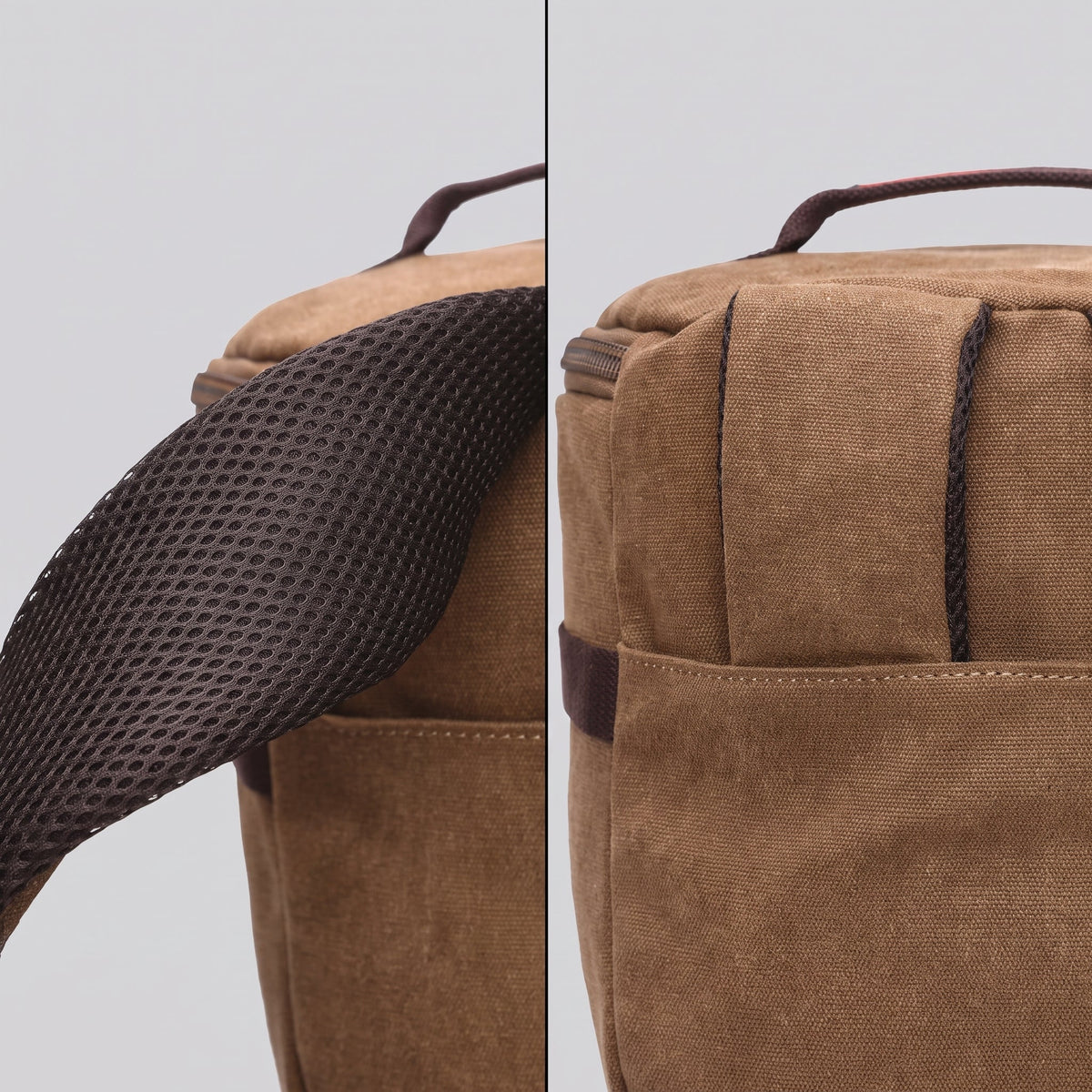 Sac à Dos Vintage Toile Canvas Convertible en Voyage Marron – vue 5 – Yokabag