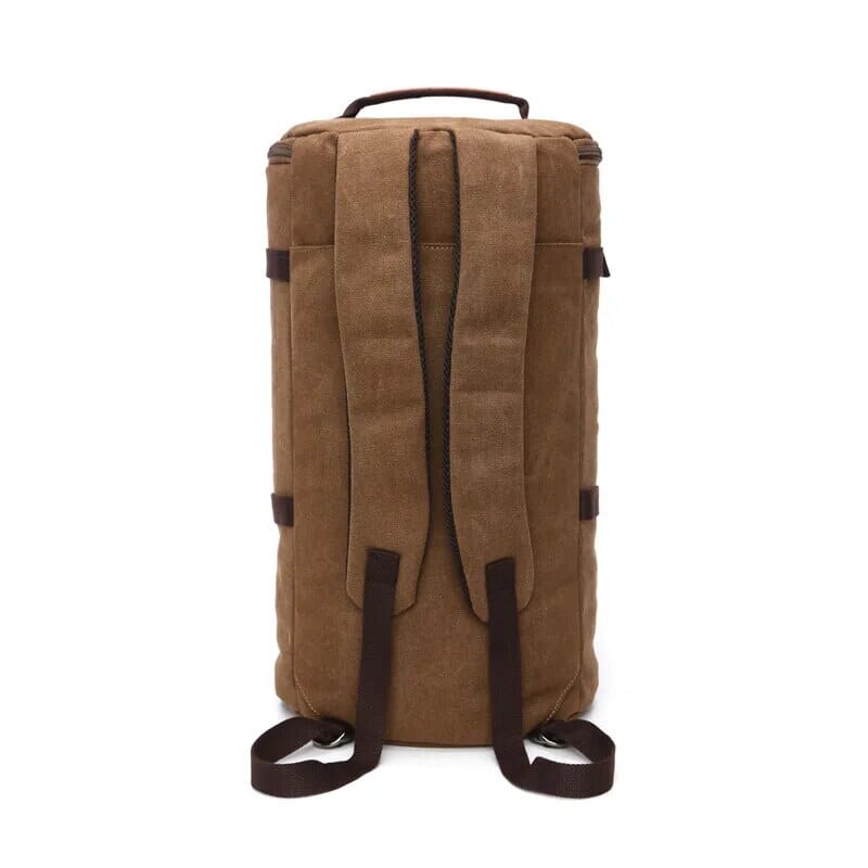 Sac à Dos Vintage Toile Canvas Convertible en Voyage Gris – vue 8 – Yokabag