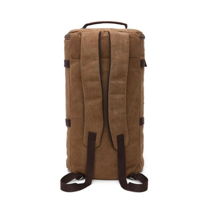 Sac à Dos Vintage Toile Canvas Convertible en Voyage Gris – vue 8 – Yokabag