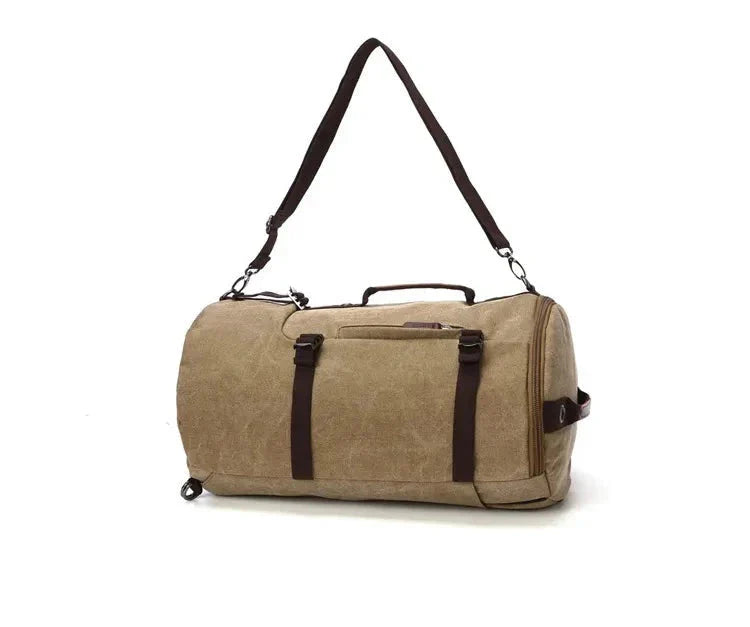 Sac à Dos Vintage Toile Canvas Convertible en Voyage – vue 14 – Yokabag