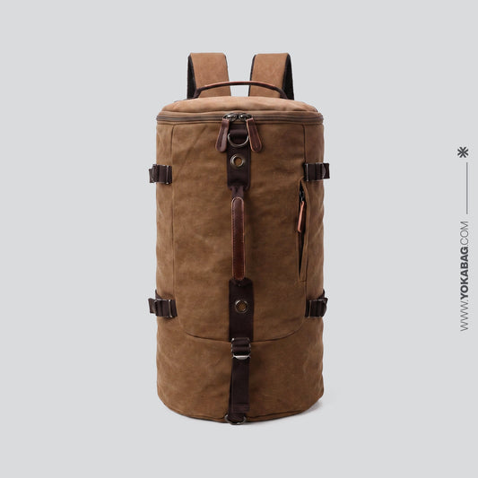 Sac à Dos Vintage Toile Canvas Convertible en Voyage