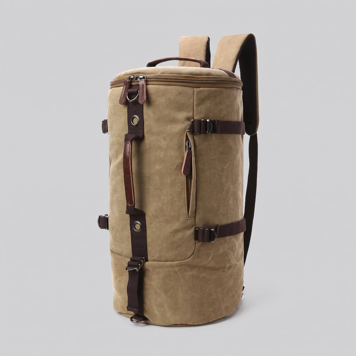 Sac à Dos Vintage Toile Canvas Convertible en Voyage – vue 13 – Yokabag