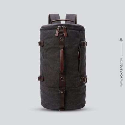 Sac à Dos Vintage Toile Canvas Convertible en Voyage – vue 15 – Yokabag