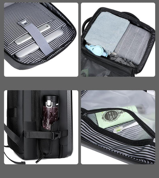 Sac à Dos Voyage Explorer - Coque Rigide Gris Clair – vue 2 – Yokabag
