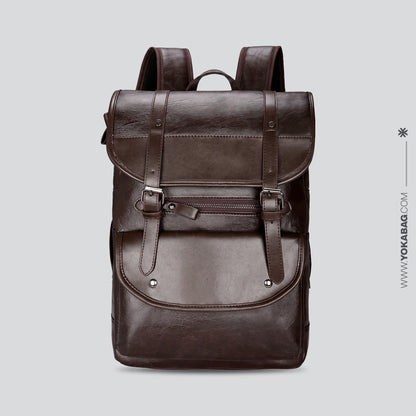Sac à Dos de Voyage - Style Vintage Marron Foncé – vue 3 – Yokabag