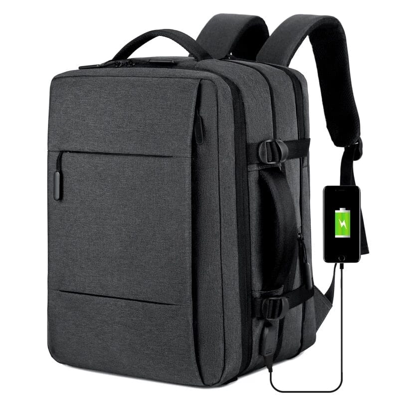 Sac à Dos Voyage Cabine Avion Extensible avec USB – vue 9 – Yokabag