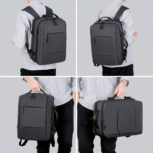 Sac à Dos Voyage Cabine Avion Extensible avec USB Noir – vue 2 – Yokabag