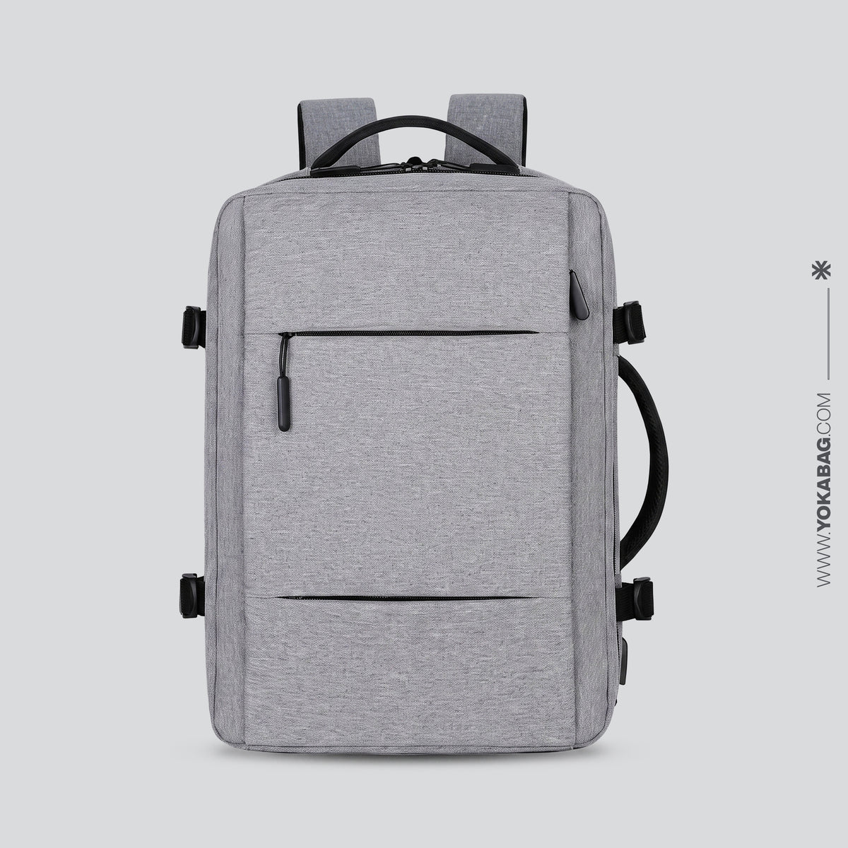 Sac à Dos Voyage Cabine Avion Extensible avec USB – vue 16 – Yokabag