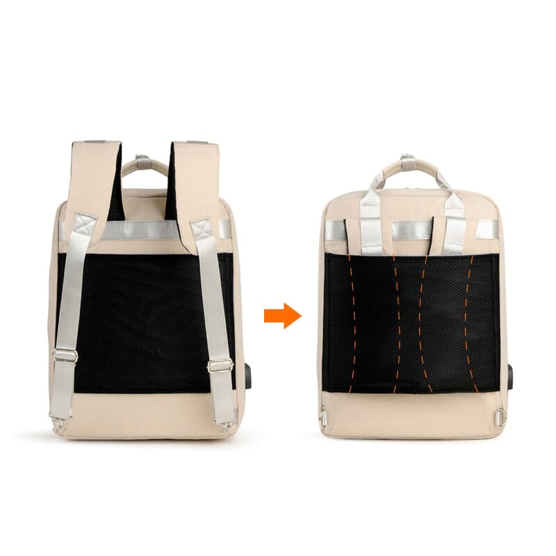 Sac à Dos de Voyage pour Femme - Avion et Compartiment USB – vue 7 – Yokabag