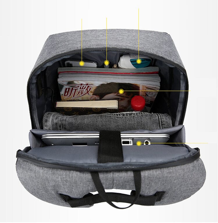 Sac à Dos Voyage Ordinateur - Digital Voyage Sécurisé Rouge – vue 4 – Yokabag