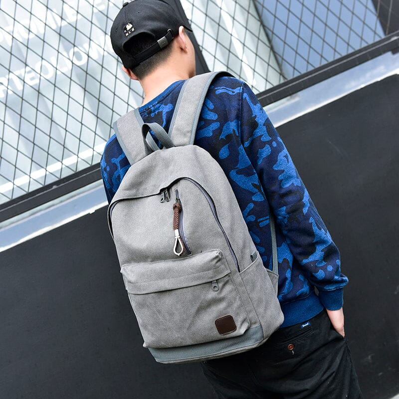Sac à Dos Vintage pour Voyager en Toile Marron – vue 3 – Yokabag