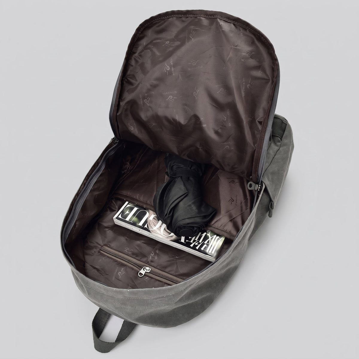 Sac à Dos Vintage pour Voyager en Toile Noir – vue 2 – Yokabag