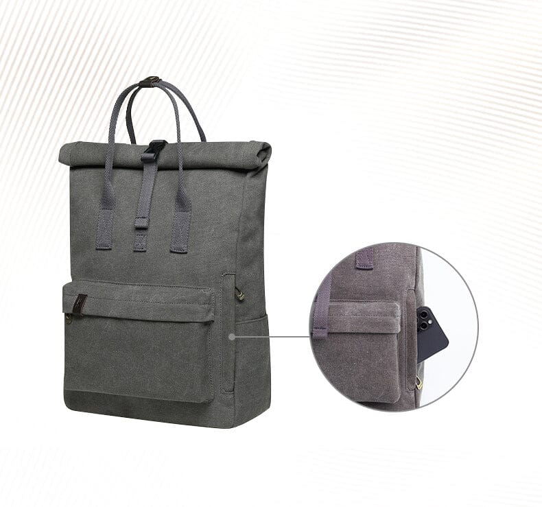 Sac à Dos Vintage Explorer - Roll-Top – vue 6 – Yokabag