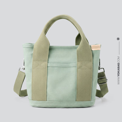 Sac de Voyage Cabas à Bandoulière pour Femme Kaki – vue 4 – Yokabag