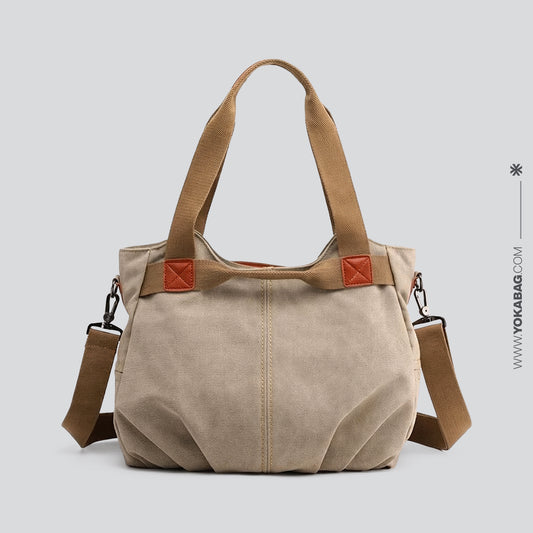 Sac à Main Voyage Femme Vintage en Toile Canvas - Explorer