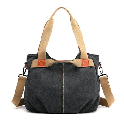 Sac à Main Voyage Femme Vintage en Toile Canvas - Explorer Marron – vue 6 – Yokabag