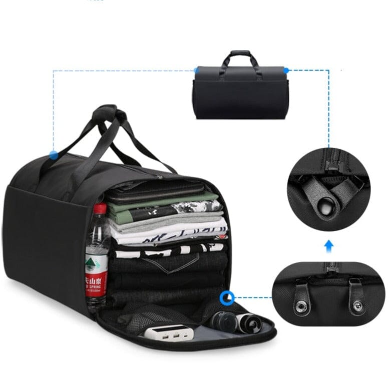 Valise Costume - Noir Bandoulière – vue 6 – Yokabag