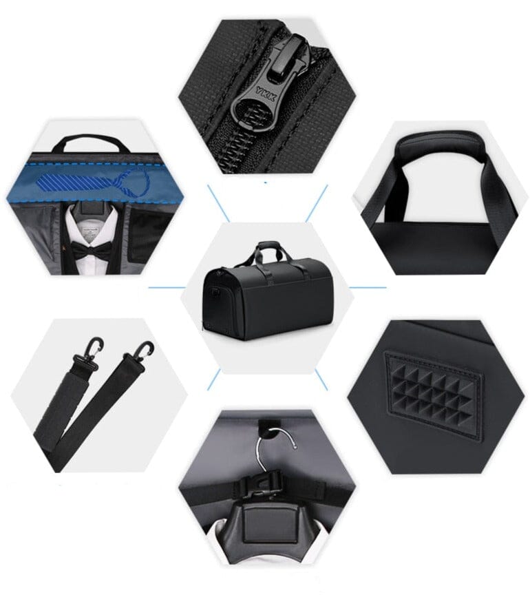 Valise Costume - Noir Bandoulière – vue 7 – Yokabag