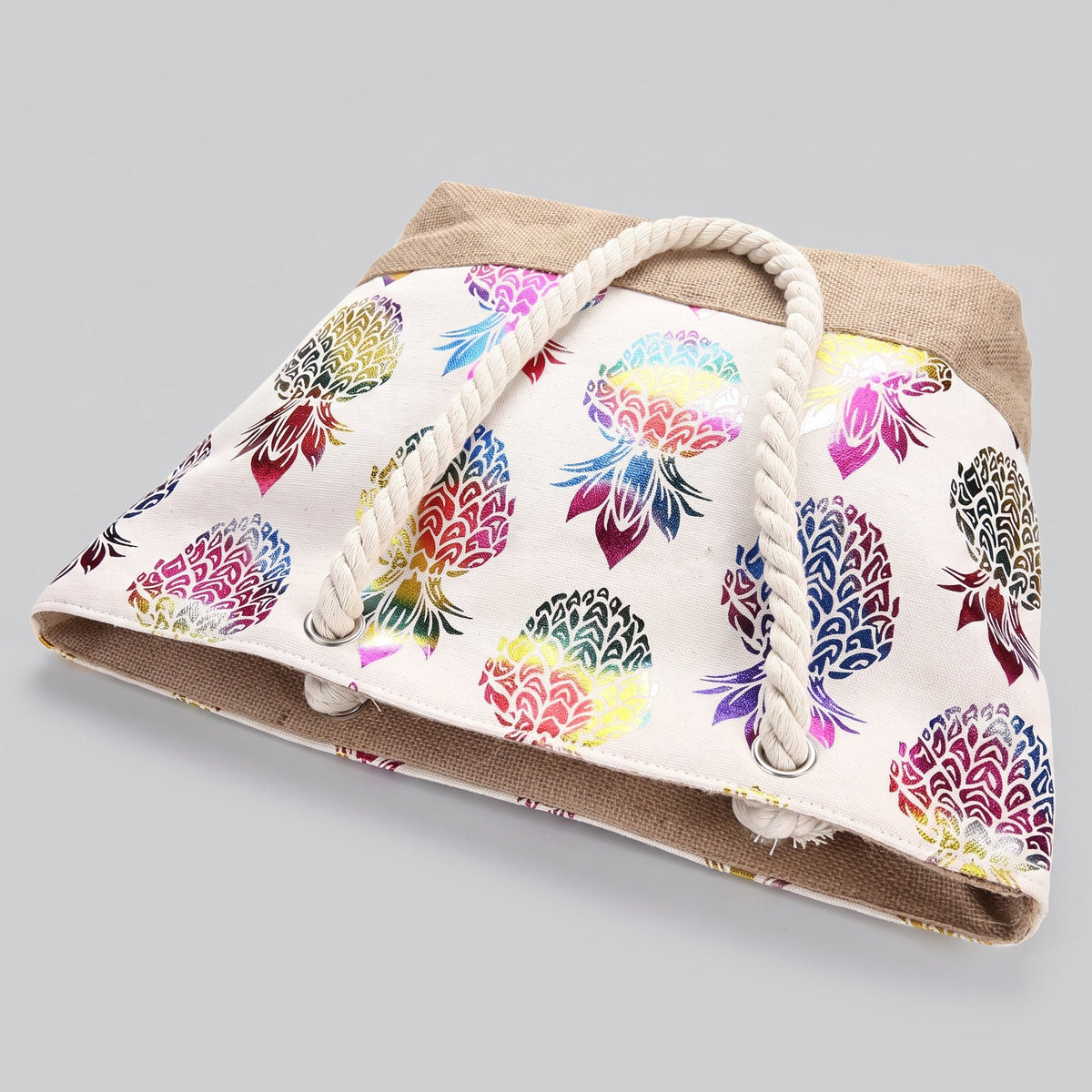 Sac de Plage Femme - Bohême Ananas - Collection Voyage – vue 5 – Yokabag