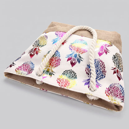 Sac de Plage Femme - Bohême Ananas - Collection Voyage – vue 5 – Yokabag