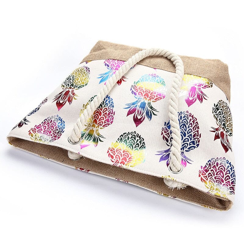 Sac de Plage Femme - Bohême Ananas - Collection Voyage – vue 5 – Yokabag