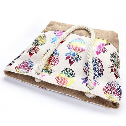 Sac de Plage Femme - Bohême Ananas - Collection Voyage – vue 5 – Yokabag