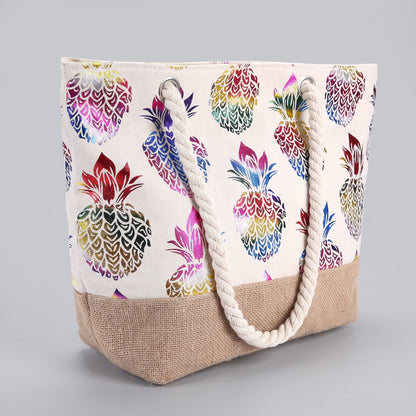 Sac de Plage Femme - Bohême Ananas - Collection Voyage – vue 4 – Yokabag